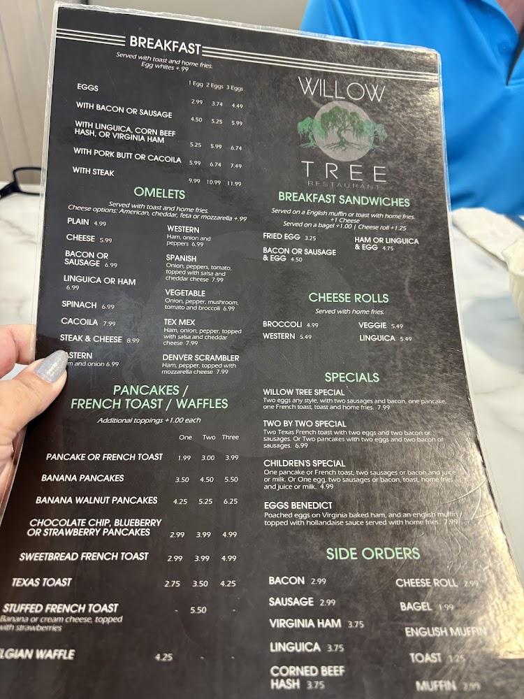 Willow Tree Restaurant Menu image 2